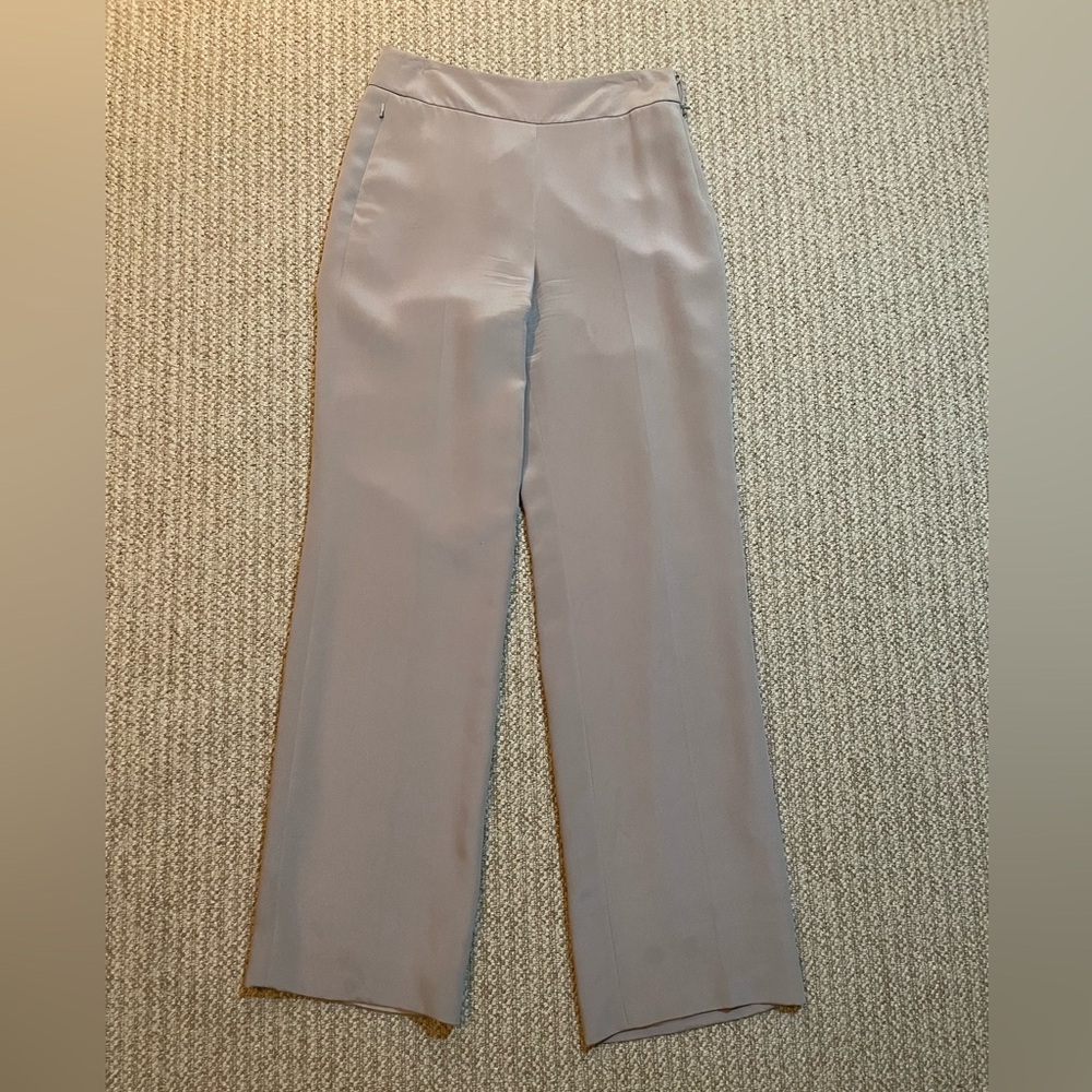 Akris 100% Silk Wide Leg Trousers Size 8